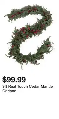 TJ Maxx 9ft Real Touch Cedar Mantle Garland offer