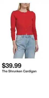 TJ Maxx The Shrunken Cardigan offer