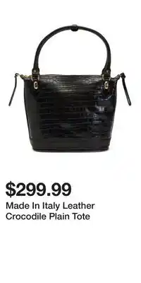 TJ Maxx Made In Italy Leather Crocodile Plain Tote offer