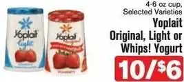 Shop 'n Save Yoplait Original, Light Or Whips! Yogurt offer