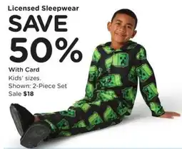 Kroger Licensed Sleepwear offer