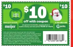 Meijer Apparel, shoes or health & beauty care item offer