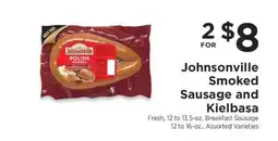 ShopRite Johnsonville Smoked Sausage and Kielbasa offer