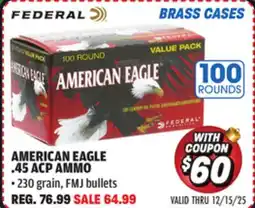 Big 5 Federal American Eagle .45 ACP Ammo offer