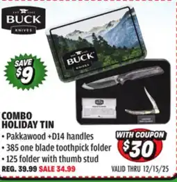 Big 5 Buck Knives Combo Holiday Tin offer