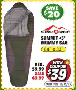 Big 5 Suisse Sport Summit +5° Mummy Bag offer