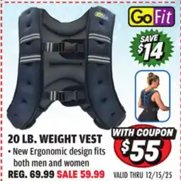 Big 5 GoFit Weight Vest 20 lb offer