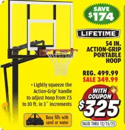 Big 5 Lifetime 54 Action Grip Portable Hoop offer