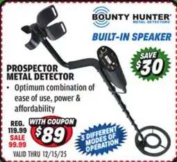 Big 5 Bounty Hunter Prospector Metal Detector offer