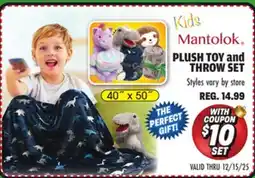 Big 5 Mantolok Kids Plush Toy and Throw Set offer