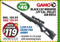 Big 5 Gamo Black Cat Whisper .177 Cal. Air Rifle offer