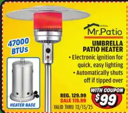 Big 5 Mr. Patio Propane Umbrella Patio Heater offer