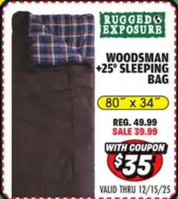 Big 5 Rugged Exposure Woodsman +25° Sleeping Bag offer