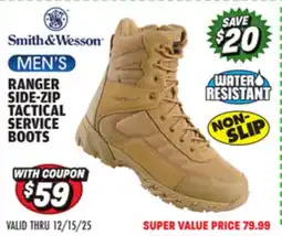 Big 5 Smith & Wesson Ranger Side-Zip Water Resistant Men's Tactical Service Boots offer