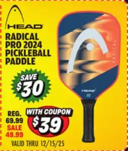 Big 5 HEAD Radical Pro 2024 Pickleball Paddle offer