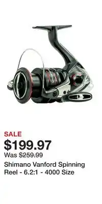 Cabela's Shimano Vanford Spinning Reel - 6.2:1 - 4000 Size offer
