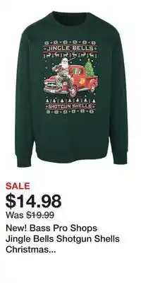 Cabela's New! Bass Pro Shops Jingle Bells Shotgun Shells Christmas Sweatshirt for Adults offer