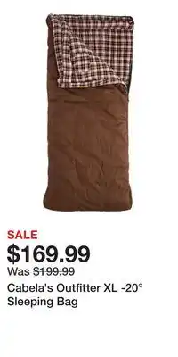 Cabela's Cabela's Outfitter XL -20° Sleeping Bag offer