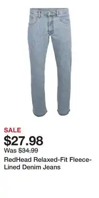 Cabela's RedHead Relaxed-Fit Fleece-Lined Denim Jeans offer