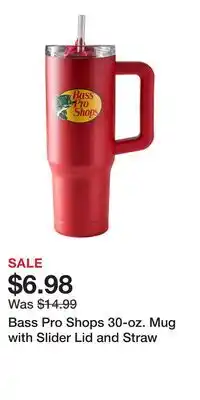 Cabela's Bass Pro Shops 30-oz. Mug with Slider Lid and Straw offer