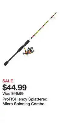 Cabela's ProFISHiency Splattered Micro Spinning Combo offer