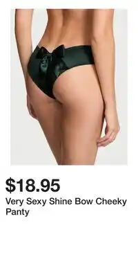 Victoria's Secret Very Sexy Shine Bow Cheeky Panty offer