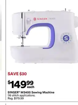 Michaels SINGer m3400 Sewing machine offer