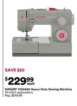 Michaels SINGer HD4452 Heavy-Duty Sewing machine offer