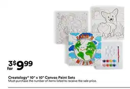 Michaels creatology 10 x 10 canvas Paint Sets offer