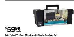 Michaels Artist's Loft 90 pc. mixed media Studio easel Art Set offer