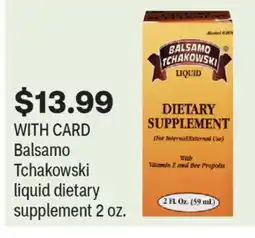 CVS Balsamo Tchakowski liquid dietary supplement offer