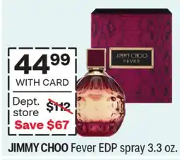 CVS JIMMY CHOO Fever EDP spray offer