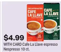 CVS Cafe La Llave espresso Nespresso offer