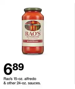 Target Rao's 15-oz. alfredo & other 24-oz. sauces offer