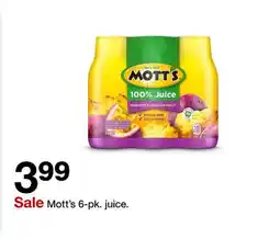 Target Mott's 6-pk. juice offer