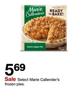Target Select Marie Callender's frozen pies offer
