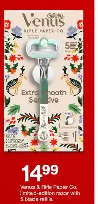 Target Venus & Rifle Paper Co. limited-edition razor with 5 blade refills offer