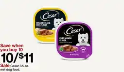 Target Cesar 3.5-oz. wet dog food offer
