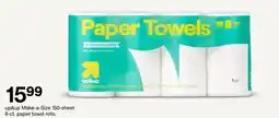 Target up&up Make-a-Size 150-sheet 8-ct paper towel rolls offer