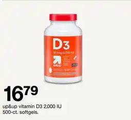 Target up & up vitamin D3 2,000 IU 500 - ct. softgels offer