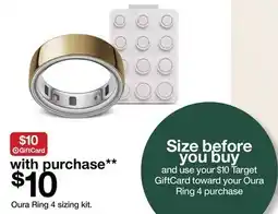 Target Oura Ring 4 sizing kit offer