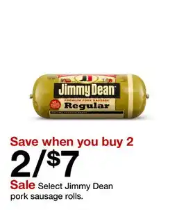 Target Select Jimmy Dean pork sausage rolls offer