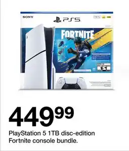 Target PlayStation 5 1TB disc-edition Fortnite console bundle offer