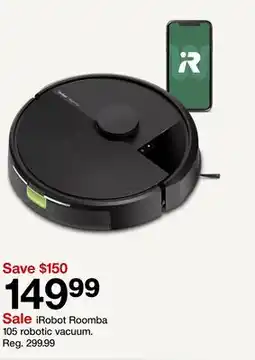 Target iRobot Roomba 105 robotic vacuum offer