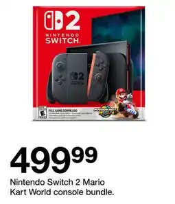 Target Nintendo Switch 2 Mario Kart World console bundle offer