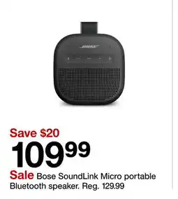 Target Bose SoundLink Micro portable Bluetooth speaker offer