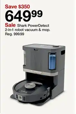 Target Shark PowerDetect 2-in-1 robot vacuum & mop offer
