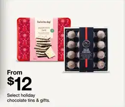 Target Select holiday chocolate tins & gifts offer