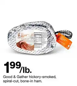 Target Good & Gather hickory-smoked, spiral-cut, bone-in ham offer