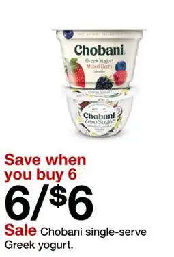 Target Chobani single-serve Greek yogurt offer